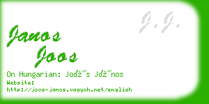 janos joos business card